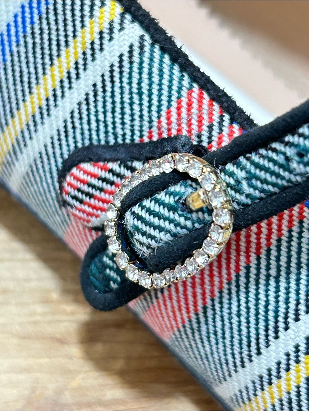 J. Crew Anya Mary Jane flats in Snowy Stewart Ivory Tartan Plaid Square Ballet 6 - Picture 4 of 7